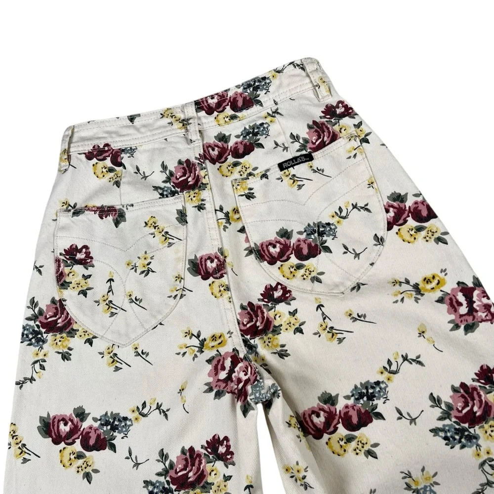 ROLLA’S High Rise Wide Leg Floral Print Jeans - Picture 11 of 16